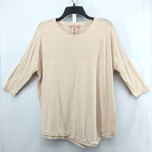 Philosophy Shirt Womens Size M Biege 3/4 Sleeve Casual Pullover Top